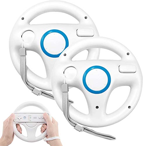 Volante per Nintendo Wii (2 PCS), PowerLead Steering Wheel per Mari...