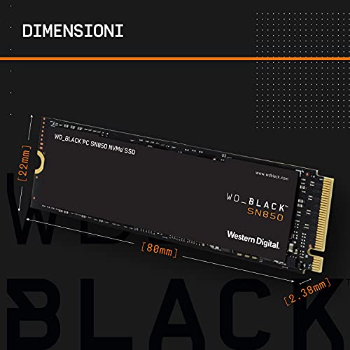 WD BLACK SN850 500 GB NVMe SSD Internal Gaming, Tecnologia PCIe Gen...
