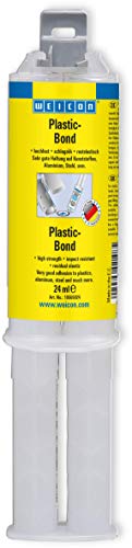 WEICON Plastic-Bond | 24ml di adesivo strutturale per plastica, alluminio, acciaio e molti altri, bianco crema -latteo