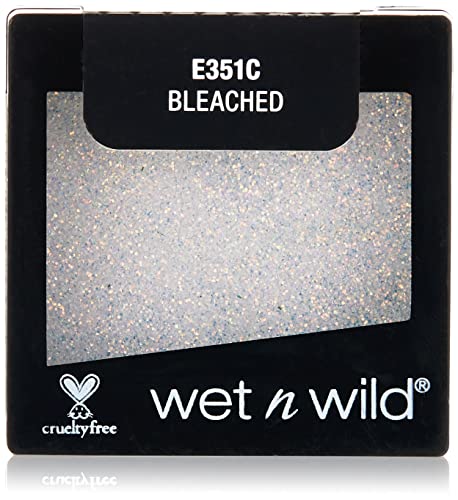 Wet n Wild - Color Icon Eyeshadow Glitter Single - Ombretto Glitter Brillante Singolo Bianco - Super Pigmentato, con Formula Idratante e Setosa - Vegan - Bleached