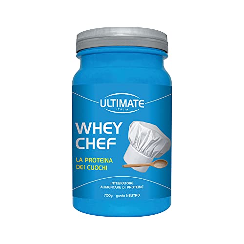 Whey Chef - whey per cucinare - proteine del siero del latte - per preparare dolci e salati proteici con whey purissime - non aromatizzato - gusto neutro - 700 g - Ultimate Italia.