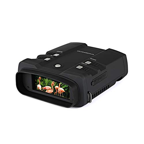 WILDGAMEPLUS Binocolo per visione notturna, 64 GB di memoria, cannocchiale da caccia digitale a infrarossi 1080P HD, telecamera IR con schermo LCD da 3 pollici, portata 500M per fauna selvatica WG500B