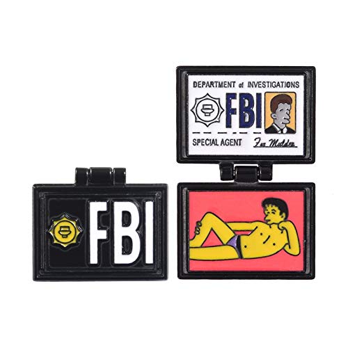 XIAODAN Portafoglio Mulders Smalto Pin Flip Cover FBI The Springfie...