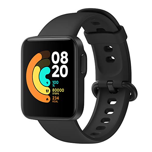 Xiaomi Mi Watch Lite Smartwatch Sport Fitness Trackers 1.4  Schermo TFT 5ATM Resistenza Monitoraggio del Ritmo Cardiaco Monitoraggio del Sueño Esercizi di Respirazione Attività Banda (Nero)