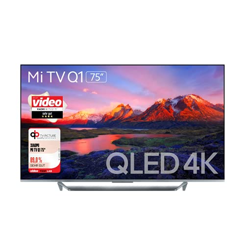 Xiaomi QLED Smart TV 75 Zoll (Frameless, Metal design, UHD,120Hz, Dolby vision, HDR 10+, 192 Zone local dimming, Android 10.0, Netflix,google assistant, bluetooth, HDMI 2.1, USB) [Modell 2021]
