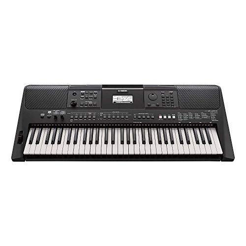 Yamaha Digital Keyboard PSR-E463 – Tastiera Digitale ideale per principianti esigenti – Design portatile con 61 tasti dinamici, vari stili musicali e funzioni di apprendimento – Nero