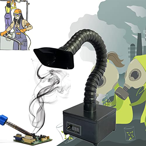 YHWD Estrattore di fumi di Saldatura, potenti filtri di aspirazione per aspiratori di fumi, assorbitore di fumi di Fumo, Mini estrattore di fumi di Saldatura Filtrazione a 4 stadi 100-240v