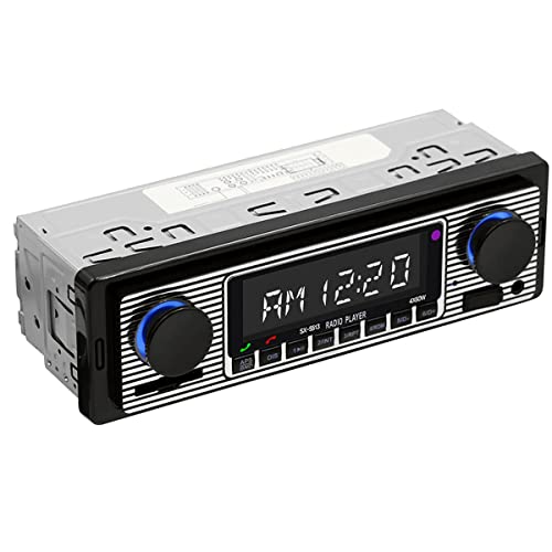 Yolispa - Autoradio, Bluetooth per auto, con porta USB SD AUX, 4 x 60 W, radio FM per auto, lettore MP3 digitale, chiamate in vivavoce con telecomando