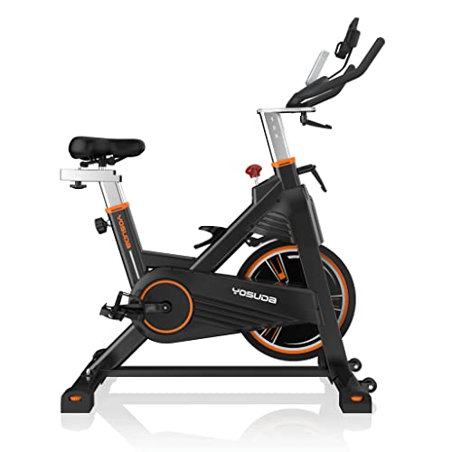 YOSUDA Magnetic Resistance Exercise Bike da 330 lbs, peso di 330 kg, per interni ed esterni, con comoda imbottitura per il sedile, slitta silenziosa