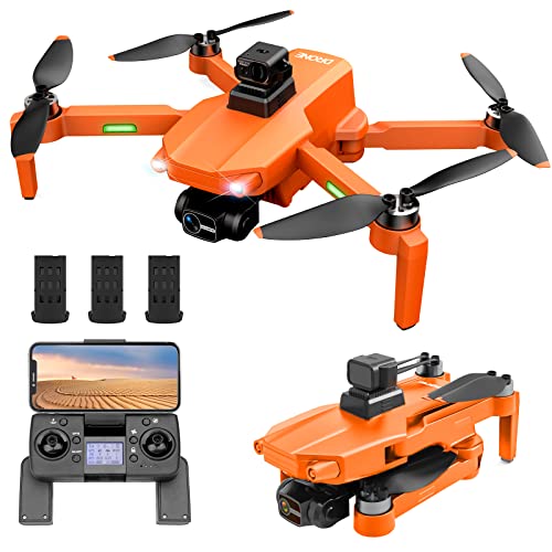 ZQDDBA Drone Professionale per Fotografia Aerea con Posizionamento GPS, Drone con Giunto cardanico a Tre Assi con Fotocamera HD 8K, Drone per Evitare Ostacoli a 360° (Arancione)