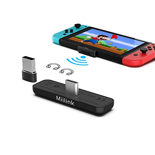 1Mii Adattatore USB Bluetooth 5.0 per PC PS4, PS5 Trasmettitore Audio Bluetooth Dual Link con APTX Bassa Latenza, Adattatore Audio USB Dongle Bluetooth per Cuffie, Altoparlante Bluetooth