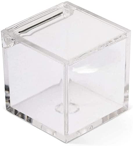50 Scatoline in plexiglass cubo 5x5x5 cm Trasparente per Confetti, bomboniere e confettate per Ogni Cerimonia