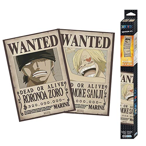 ABYstyle - One Piece - Set 2 Chibi Posters - Wanted Zoro & Sanji (52x35)