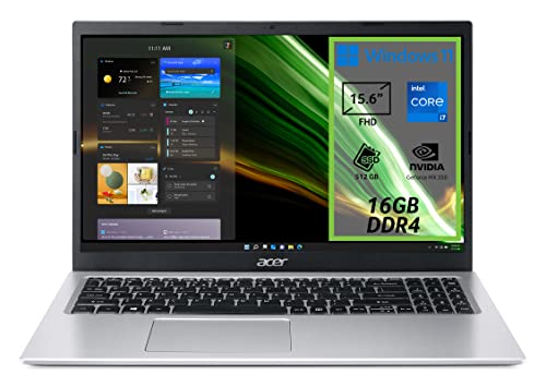 Acer Aspire 3 A315-58G-7461 PC Portatile, Notebook con Processore Intel Core i7-1165G7, RAM 16 GB DDR4, 512 GB PCIe NVMe SSD, Display 15.6  FHD LED, NVIDIA GeForce MX350 2 GB, Windows 11 Home, Silver