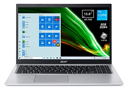 Acer Aspire 5 A515-56-37KW PC Portatile, Notebook, Intel Core i3-1115G4, Ram 8 GB DDR4, 256 GB PCIe NVMe SSD, Display 15.6  IPS FHD LED LCD, Scheda Grafica Intel UHD, Windows 10 Home in S mode