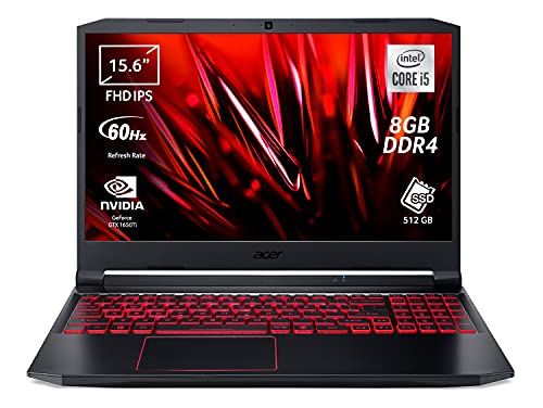 Acer Nitro 5 AN515-55-53PX Notebook Gaming, Processore Intel Core i5-10300H, Ram 8 GB DDR4, 512 GB PCIe NVMe SSD, Display 15.6  FHD IPS 60 Hz LED LCD, NVIDIA GeForce GTX 1650Ti 4 GB, Windows 10 Home