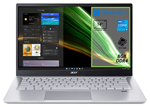 Acer Swift 3 SF314-511-511B PC Portatile, Notebook, Intel Core i5-1135G7, RAM 8 GB DDR4, 512 GB PCIe NVMe SSD, Display 14  FHD IPS LED LCD, Scheda Grafica Intel Iris Xe, Windows 11 Home, Silver