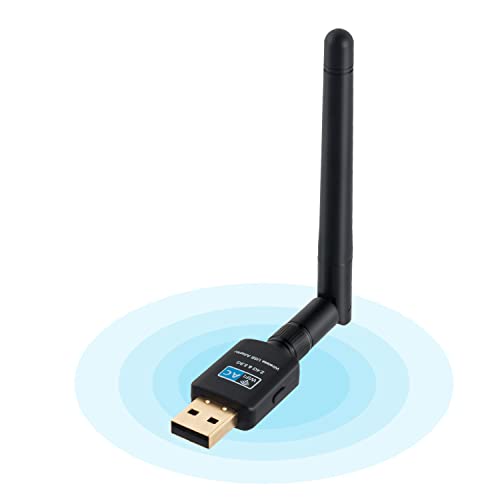 Adattatore Antenna USB WiFi Chiavetta Wifi con Antenna 2dBi Ricevitore WiFi 600Mbps 11ac Dual Band 2.4G 5.8G, Compatibile con Windows 10 8 7   Vista   XP   2000, Mac OS