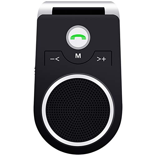 Aigital Vivavoce Bluetooth da Auto per telefonare in Sicurezza , Bluetooth Car Kit con Controllo Vocale, Car Speakerphone con Altoparlante Potente da 3W, Connettività Dual Link per tutti Smartphone