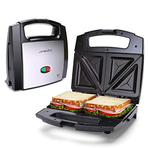Aigostar Lamo 30RFU – Tostapane Sandwich da 800W con rivestimento antiaderente. Cottura a doppia piastra e temperatura costante. Impugnatura antiscottatura. Display led di funzionamento. Nero.