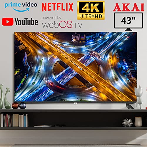 Akai Smart TV 4K UHD Ultra Alta Definizione con Freeview HD webOS W...