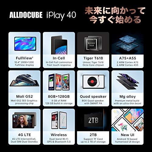 ALLDOCUBE iPlay40 Tablet, schermo LCD IPS full HD da 10,4 pollici 2...