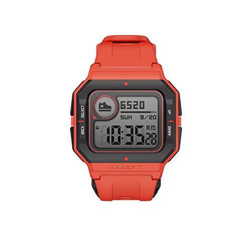 Amazfit Neo Smartwatch Orologio Fitness Sportivo Display Digitale da 1,2  Always-On Impermeabile 5 ATM Tempo di Durata fino a 28 Giorni Contapassi da Polso Activity Tracker (Rosso)