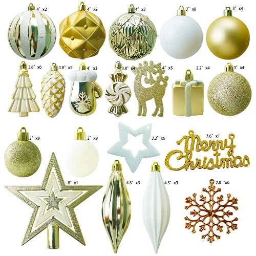 Amidian 88 palline di Natale ornamenti per delicate, decorazioni na...