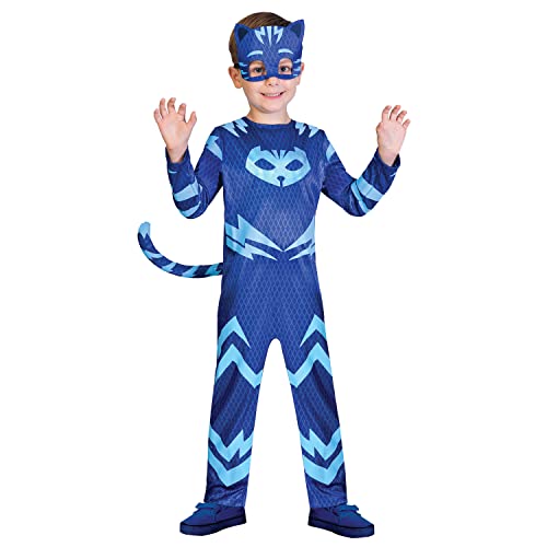 Amscan- PJMASQUES Costume Pj Mask Cat Boy (3-4 Anni), Multicolore, 3, 7AM9902952