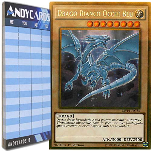 Andycards Yu-Gi-Oh! - Drago Bianco Occhi Blu - Rara Oro MVP1-ITG55 ...