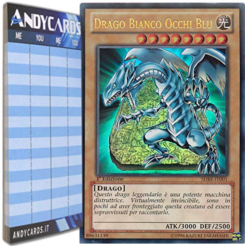 Andycards Yu-Gi-Oh! - Drago Bianco Occhi Blu - Ultra Rara SDBE-IT00...