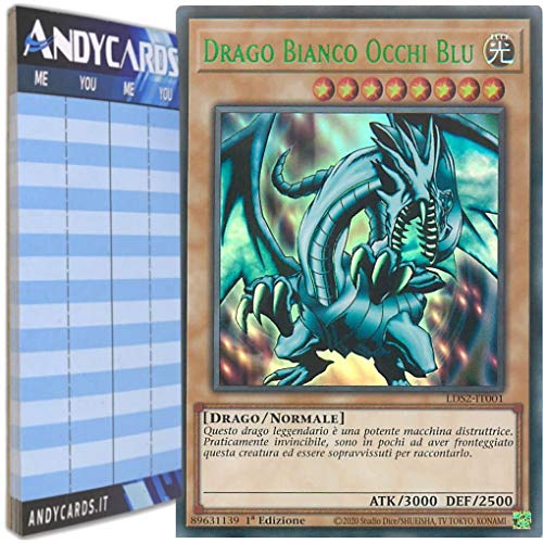 Andycards Yu-Gi-Oh! - DRAGO BIANCO OCCHI BLU - Ultra Rara Verde LDS...