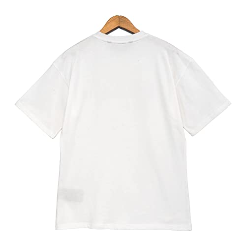 Angels Palm T-Shirt Oversize Manica Corta Stampa Cuore Lettera Copp...
