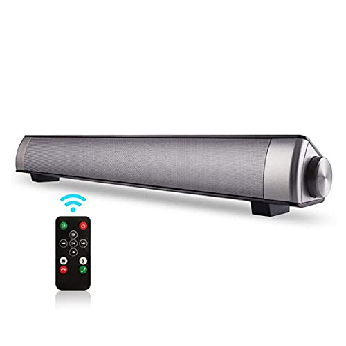 AOMEX Soundbar TV, Casse per TV Barra Soundbar Con Bluetooth 5.0 Wireless, Amplificatore e Air Tube Con Telecomando per Gaming, PC e TV (Grigio)