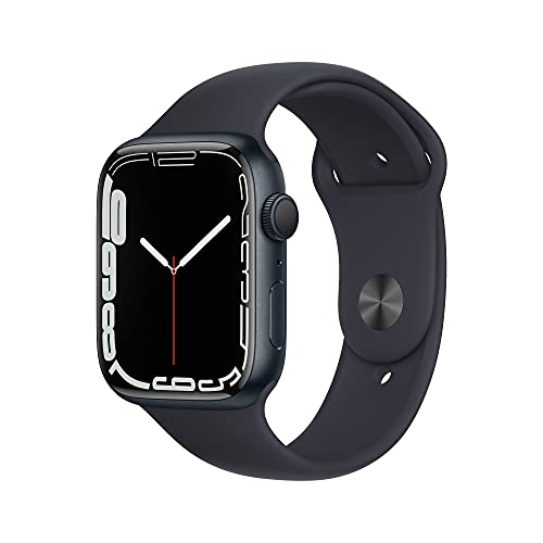 Apple Watch Series 7 (GPS) Cassa 45 mm in alluminio color mezzanotte con Cinturino Sport color mezzanotte - Regular