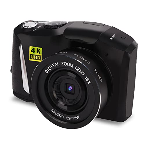 ASHATA Fotocamera Reflex Digitale 4K con Zoom Digitale 16X, Fotocam...