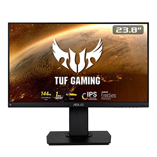ASUS TUF Gaming VG249Q, 23.8   FHD (1920X1080) Gaming Monitor, Ips, Up To 144Hz, 1Ms Mprt, Nero
