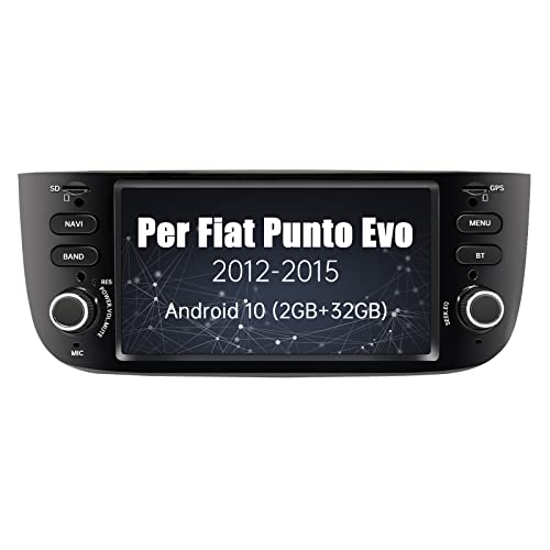AWESAFE Autoradio 1 Din per Fiat Linea Punto Evo 2012-2015 Android ...