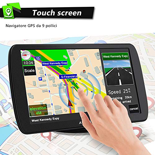 AWESAFE Bluetooth Navigatore Camion Camper 9 Pollici 2022 GPS Navig...