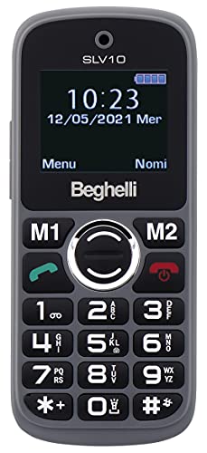 Beghelli Salvalavita Phone SLV10 , Telefono per Anziani Salvavita GSM con Tasto SOS e Chiamata Rapida, Cellulare Anziani con Grandi Tasti e Volume Alto, Facile da Usare Display 1.7  - Dual SIM