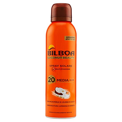 Bilboa Coconut Beauty Spray Solare Multi-Posizione, Spf 20, Rosso, ...