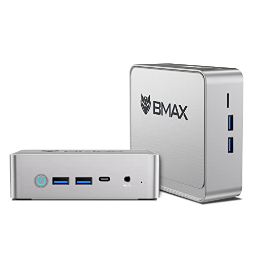 BMAX B3Plus Mini PC 8GB DDR4 256GB Jasper Lake N5095 (bis zu 2,9 GHz) Windows 11 Pro Desktop Computer Dual Network Ports Triple-Screen Display HDMI 2.0×2+Type-C×1 WiFi 5   Gigabit Ethernet