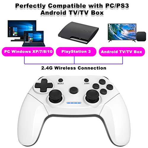 BMSARE Controller PC Wireless, 2,4GHz Wireless Gaming Controller Ga...