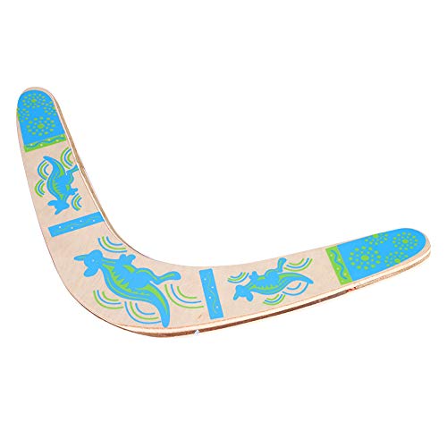 Boomerang di Legno Blu Throwback V a Forma di Boomerang Flying Disc...