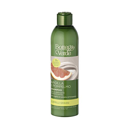 Bottega Verde, Argilla e Pompelmo - Shampoo equilibrante e purificante - con Argilla ed estratto di Pompelmo(250 ml) - capelli grassi