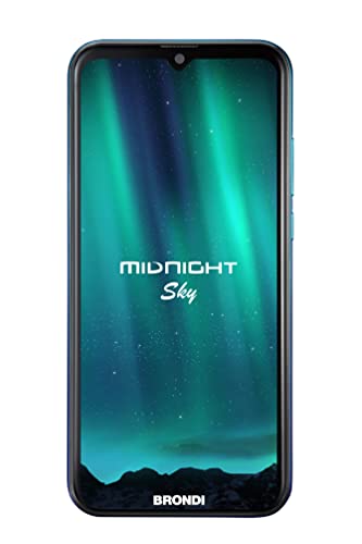 BRONDI Midnight Sky - Smartphone, Display 6 , Sistema Operativo Android 11 GO, Verde Blu