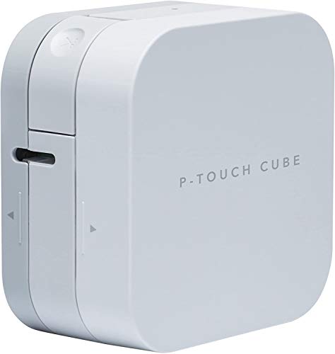 Brother P-Touch Cube PT-P300BT, Etichettatrice con Connettività Bluetooth e Compatibilità MFi, Smartphone e Tablet iOS e Android, Taglierina Manuale, fino a 12 mm, Bianco