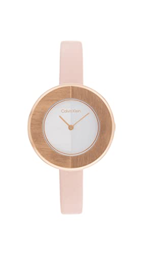 Calvin Klein Women s Analog Quartz Watch with Leather Strap 25200025
