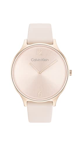 Calvin Klein Women s Analog Quartz Watch with Leather Strap 25200009