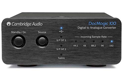 Cambridge Audio DacMagic 100 – Convertitore digitale analogico con audio USB, supporta fino a 24-bit 192kHz